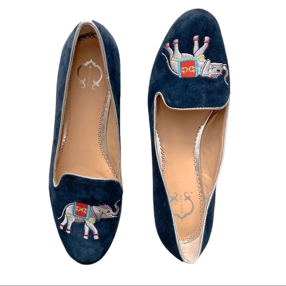 C. Wonder Shoes - C Wonder Lucky Elephant Blue Smoking Loafer Size 9